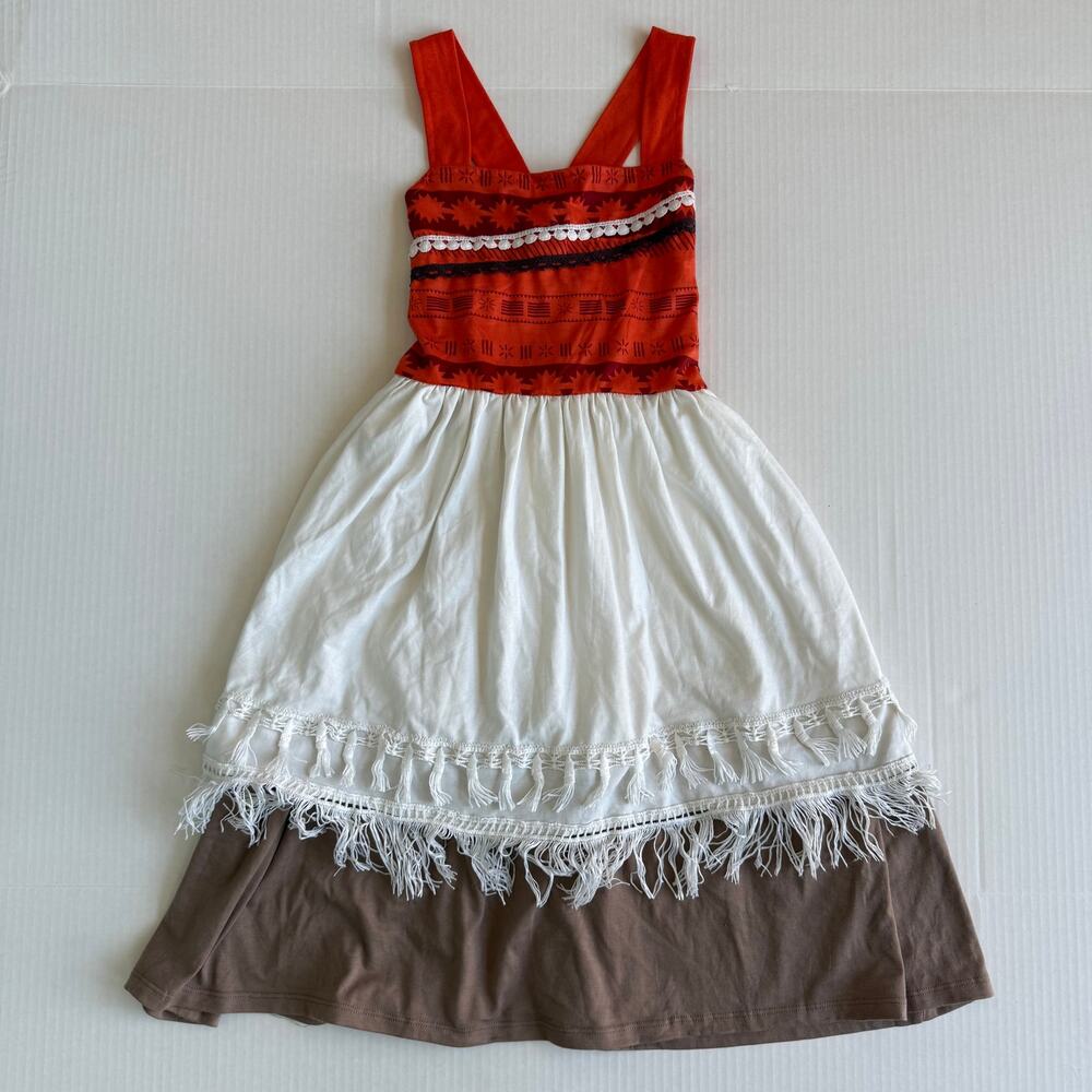 Boutique Disney Moana Dress Costume Sleeveless Girls Size 10